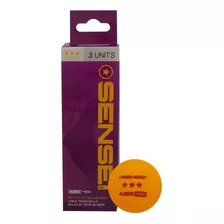 Pelotas Ping Pong Sensei 3 Estrellas 40mm X 3 U. Tenis Mesa