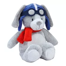 Cachorro De Peluche Súper Suave, Gris, Blanco, Azul