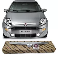 Moldura Cromada E Emblema Fiat Punto Essense 1.6 16v 2013