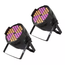 Kit Com 02 Canhões Rgb Tri Led Effect 54 X 3w Par Led Rgb