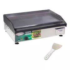 Chapa Elétrica Ind P/ Lanches 65x45cm Inox Profissional 220v