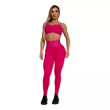 Legging Cós Super Alto Faixa Logo Maria Gueixa- Rosa