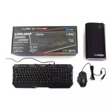 Kit Gamer Teclado Mouse Mouepad Aureox Lifelight Arxp-gc1000