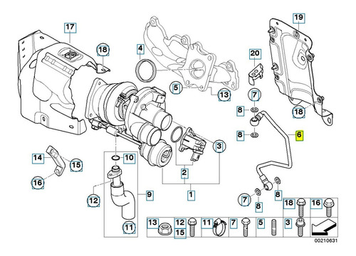 Caeria Aceite Turbo Mini Cooper S R55,r56,r57,r58,r59,r60 Foto 2