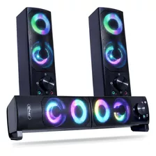 Caixa De Som Soundbar Gamer Rgb Tv Smart Celular Note P2 Usb