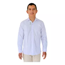 Camisa Guayabera Manga Larga Sin Bolsillos