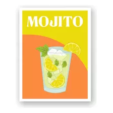 Poster Imprimible Mojito Cocktail Poster Digital Deco Trago