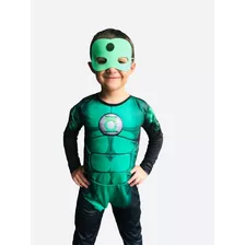 Fantasia Lanterna Verde Longa Com Mascara De E.v.a Infantil