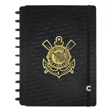 Caderno Inteligente Corinthians Fiel Preto Grande