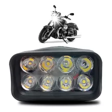 Faro Auxiliar Moto Cuatriciclo Luz 8 Led 12w 1200lm