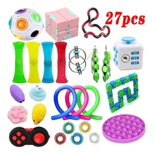 27 Peças Do Conjunto De Brinquedos Sensoriais Fidget, Brinqu