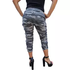 Pantalon Camuflado Mujer Joggings Babucha Algodon Frizado 