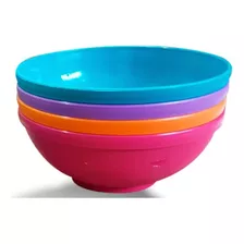 Kit 4 Tigelas Bowls Alimentação Infantil 300ml - Sana Babies Cor Rosa