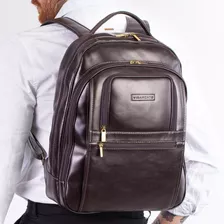 Mochila Masculina Em Couro Office