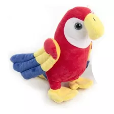 Peluche Loro 25cm Guacamayo Rojo O Verde 1073