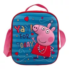 Lonchera Escolar Termica Peppa Pig 3d Niñas Bolso Almuerzo Color Rosa