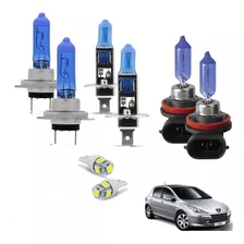 Kit Lâmpadas Super Branca H7 H7 H11 + Led Peugeot 307