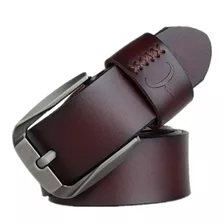 Cinturón Cuero Marca Cowather Modelo Xf008 Color Café Oscuro