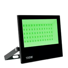 Holofote 100w Led Verde Jardim Decoração110/220 Prova D'água