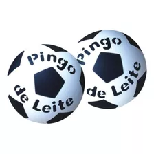 Kit 2 Brinquedo Bola Futebol Vinil Infantil Dia Das Crianças Cor Preta/branca