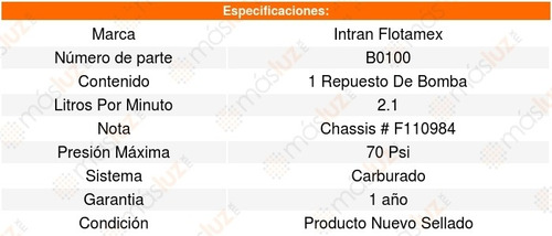 Repuesto Bomba Gasolina 300sel 3.0l V6 89 A 91 Intran Foto 2