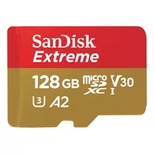 Cartão De Memória Sandisk Sdsqxa1-128g-gn6ma Extreme Com Adaptador Sd 128gb