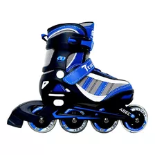 Patins Inline Infantil Ajustavel Energy Azul + Brinde