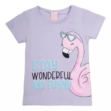 Blusa Infantil Rechsul Flamingo Lilás