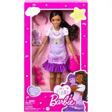 Boneca Articulada Barbie My First Negra - Mattel Hll18