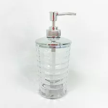 Dispenser Jabon Liq Acrilico Cuadriculado Transparente 350ml