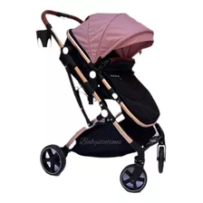 Coche De Paseo Maxi Baby Moises Moises Coral Con Chasis Color Dorado