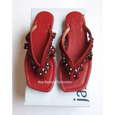 Sandalias Jazmin Chebar Cuero Con Piedras Nuevas! Ginebra 