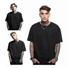 3 Camisetas Oversized Masculina Plus Size Largão Manga 3/4 