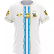 Remera Camiseta Blanca Bandera Argentina Mundial Malvinas