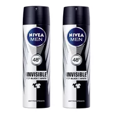 Desodorante Nivea En Spray Black&white Inv Power Men X 2
