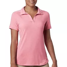 Camisa Polo Columbia Essential Elements Rosa Feminino