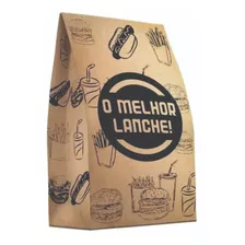 Saco De Papel Kraft Sos Para Delivery Lanche 7,5kg Com 100un