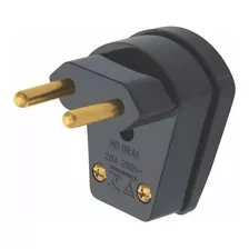 Plug Pino Tomada Macho 20 A Até 250v Anti Chama Ilumi 5 Pçs