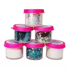 Glitter Gibre Coleccion Alaska 6 Tonos Deco Uñas Femcolor 