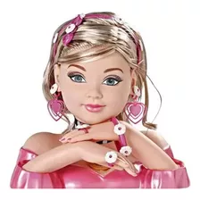 Boneca Charmosa Infantil Loira Com Acessórios Fala Frases