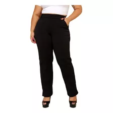 Kit2 Calça Feminina Pantalona Plus Size Social De Neoprene