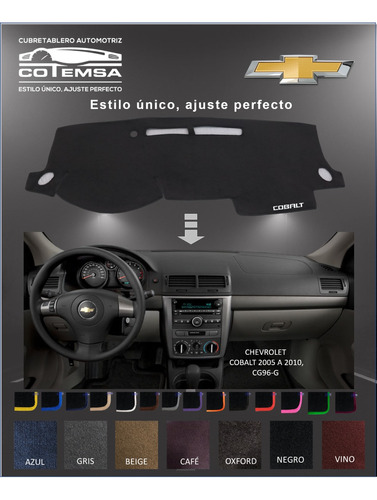Cubretablero Aut. (colores) Chevrolet Cobalt De 2005 A 2010 Foto 2