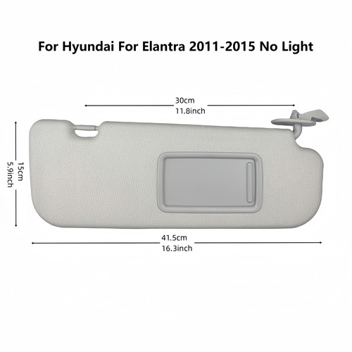 Parasol Lateral Derecho Gris Para Hyundai Elantra 2011-2015 Foto 3