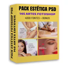 Pack 145 Artes Para Estética Beleza Editáveis Psd + Png