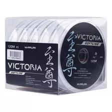 5 Linhas Mono Victoria Softline 0,37mm 22lb/10kg - 5x120m Cor Branca