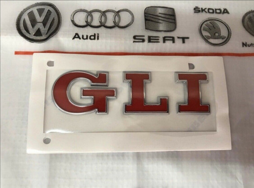 Emblema Original Volkswagen Gli Rojo/cromo Trasero Adherible Foto 3