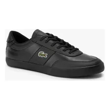 Zapatillas Lacoste Negras De Cuero Urbana De Hombre