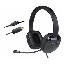 Cyber Acoustics Auriculares Estéreo Usb Con Auriculares Y Mi