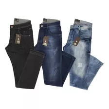 Kit Atacado 3 Calças Jeans Masculina Skinny Black Friday 