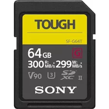 Cartão Sdxc Sony 64gb Sf-g Tough Serie G Uhs-ii V90 300 Mb/s